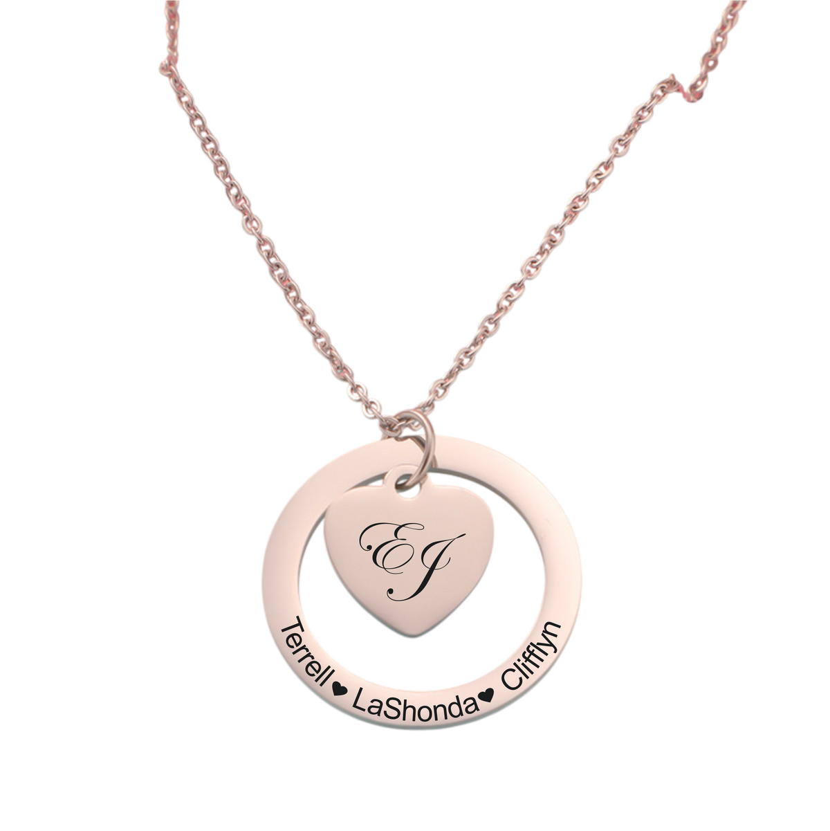 Circle of Love Necklace Silver