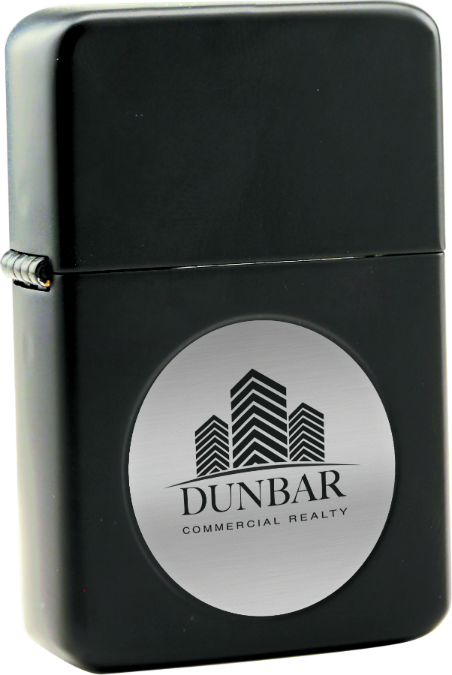 Lighter w/ 1" Insert Area in Black Tin