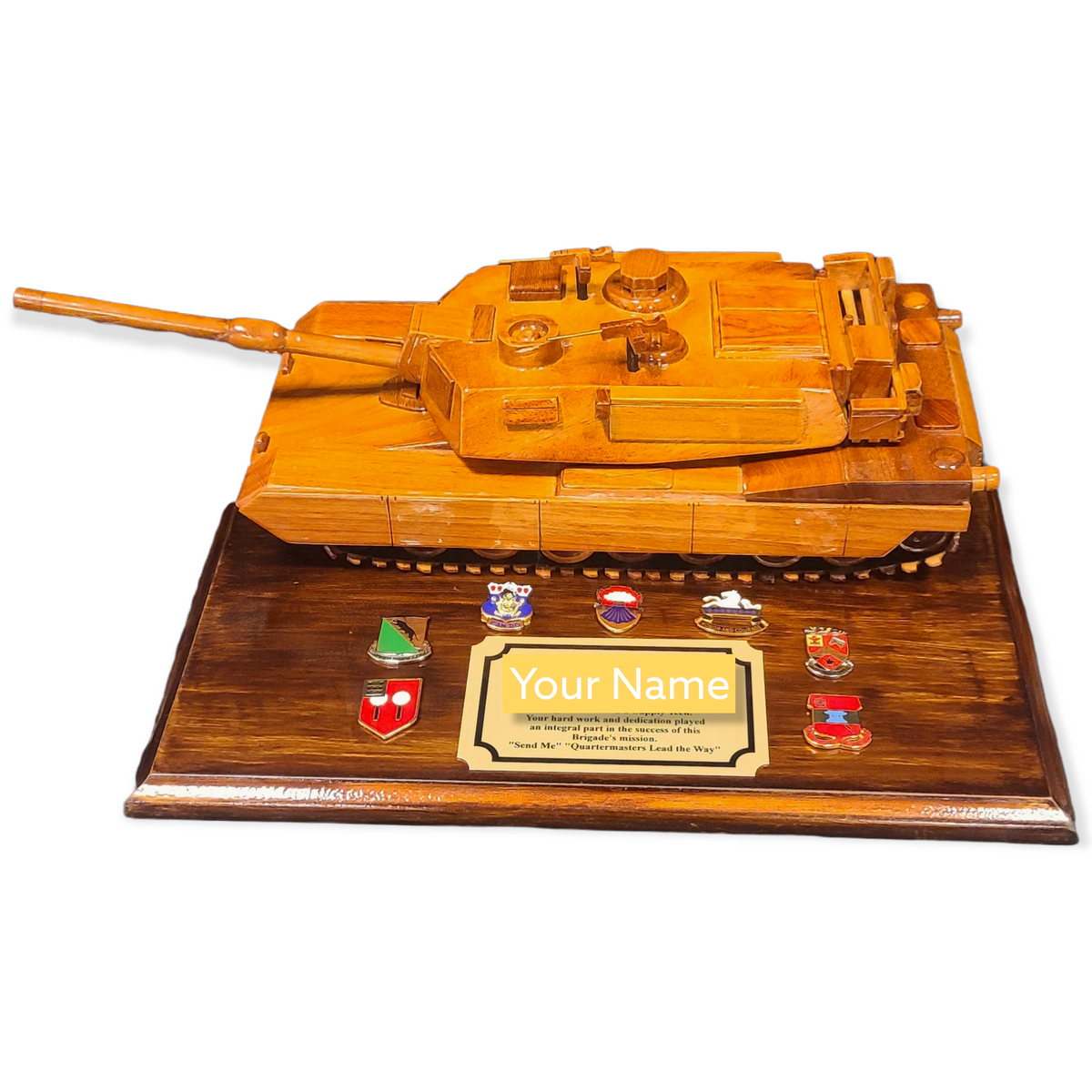 Abrams Tank Mounted on Plaque