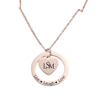 Circle of Love Necklace Silver