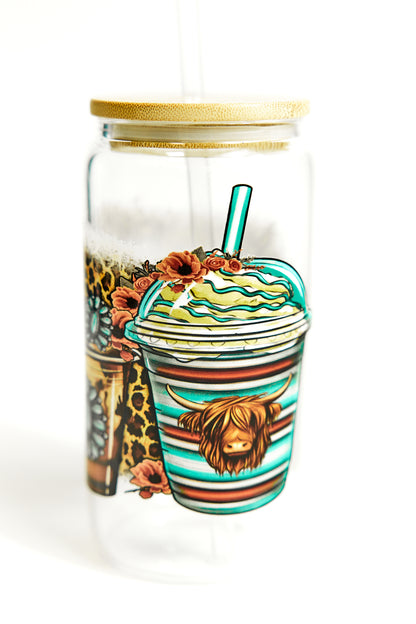 Chic Quote Glasses with Bamboo Lid