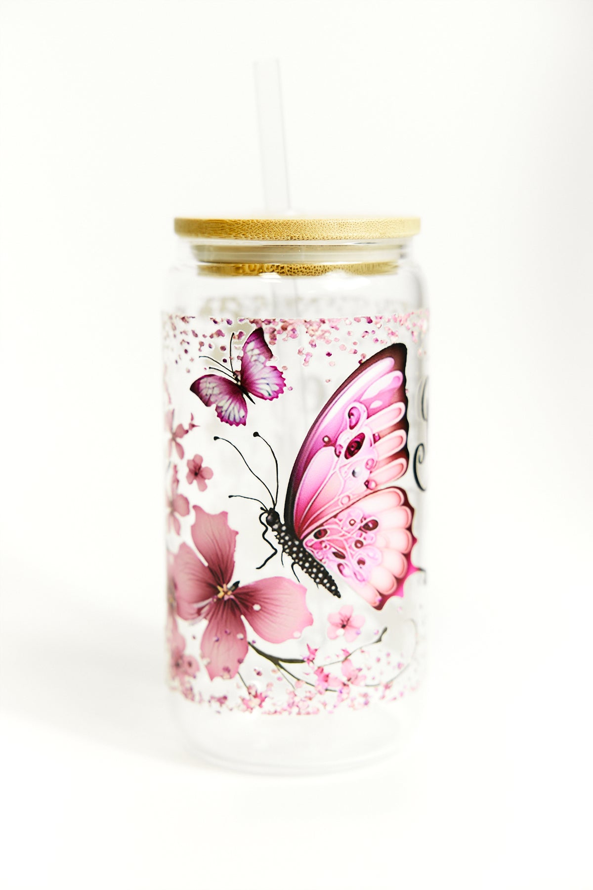 Chic Quote Glasses with Bamboo Lid