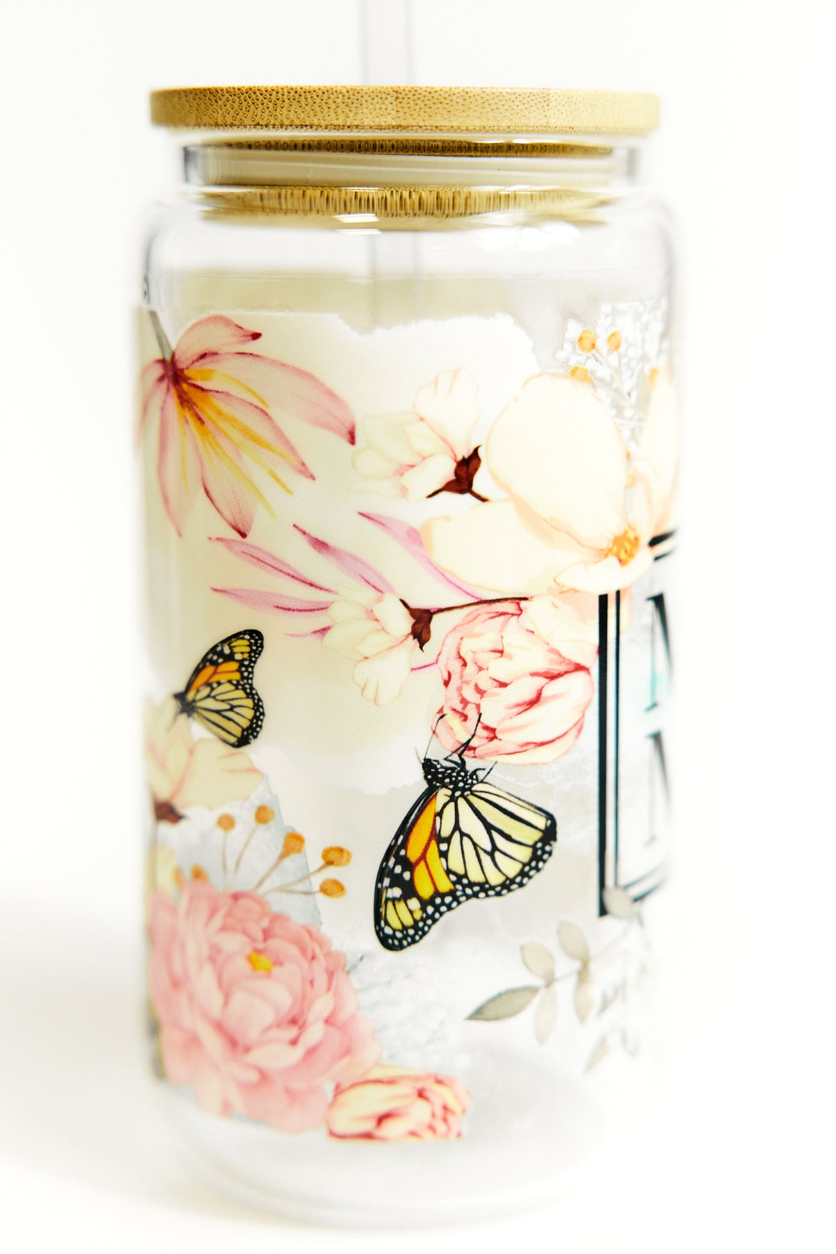 Chic Quote Glasses with Bamboo Lid