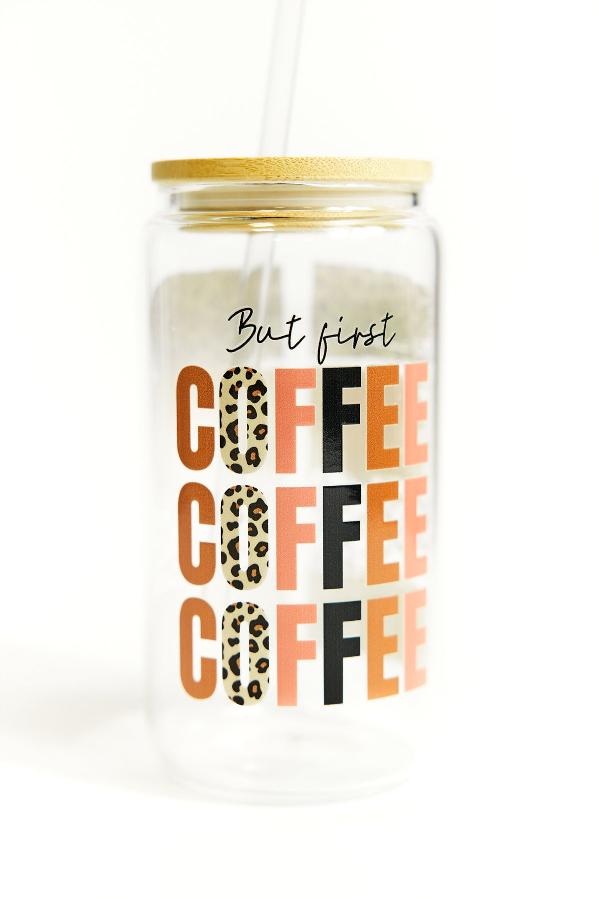 Chic Quote Glasses with Bamboo Lid