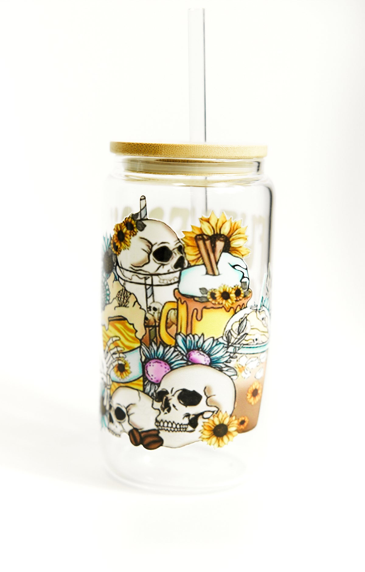 Chic Quote Glasses with Bamboo Lid