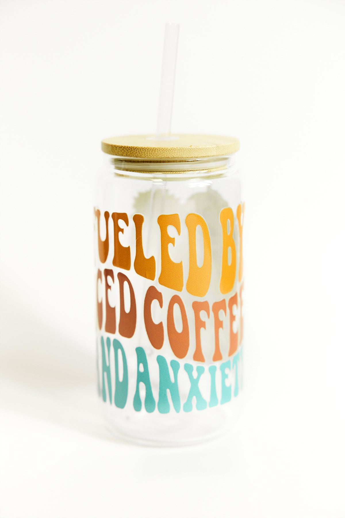 Chic Quote Glasses with Bamboo Lid