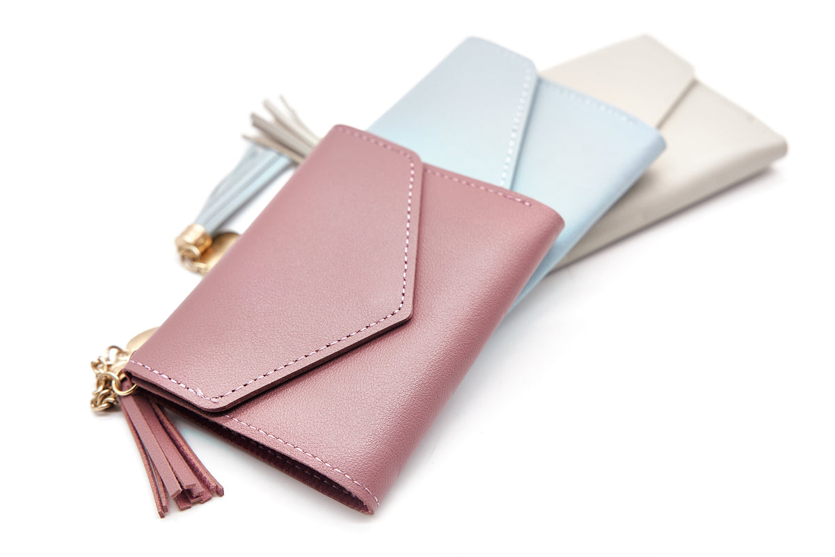 Tassel Clutch Wallet with Charm