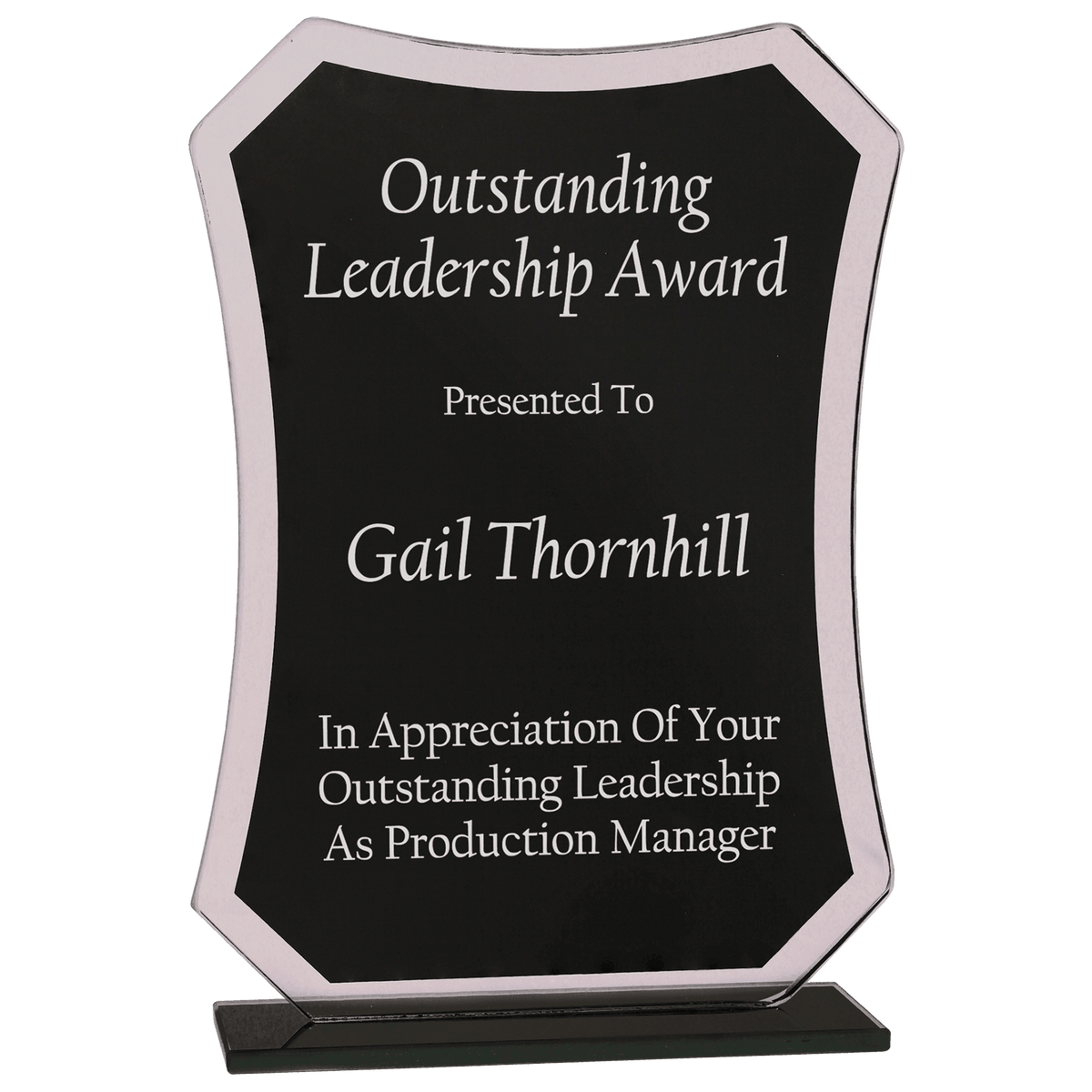 Black Reflection Glass Award