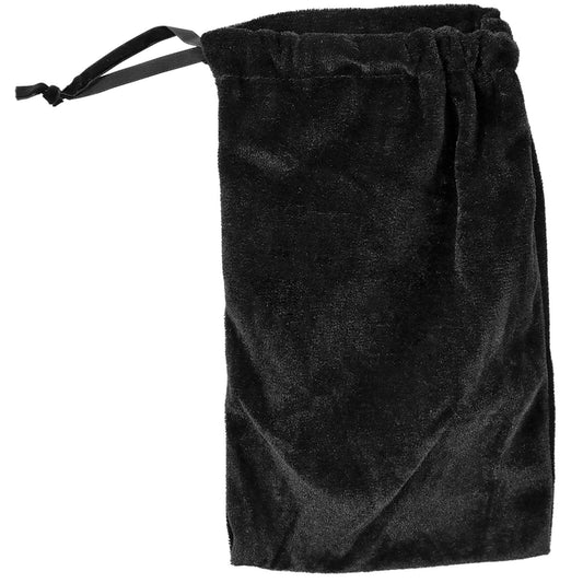 9" x 12" Black Draw String Velvet Bag