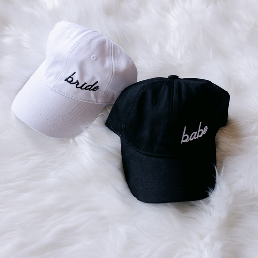 Bachelorette Hats, Bachelorette Baseball Hat, Bride Hat: Babe--Black Hat