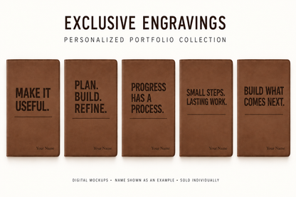 Make It Useful Personalized Leatherette Portfolio