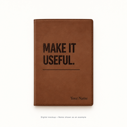Make It Useful Personalized Leatherette Portfolio