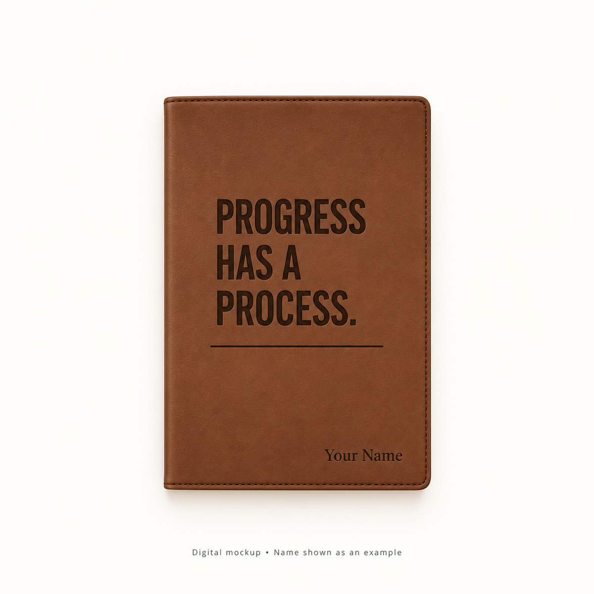 Progress Has a Process Personalized Leatherette Portfolio