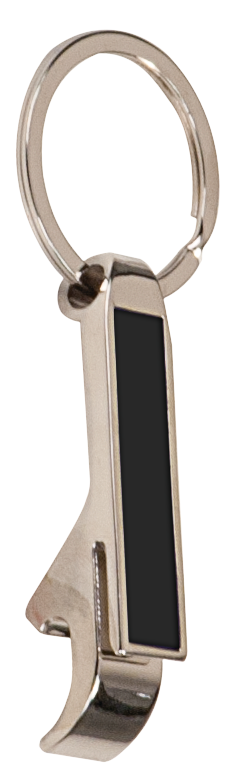 Metal Bottle Opener Keychain Black