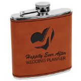 6 oz Leatherette Stainless Steel Flask
