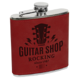 6 oz Leatherette Stainless Steel Flask