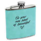 6 oz Leatherette Stainless Steel Flask