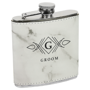 6 oz Leatherette Stainless Steel Flask