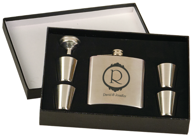 6Oz Flask & Shot Glass Gift Set