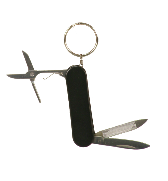 3-Function Pocket Knife with Keychain