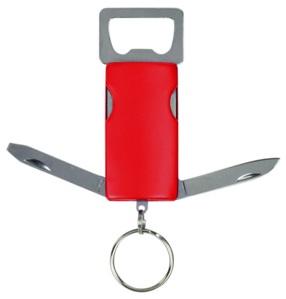 4-Function Bottle Opener with Keychain