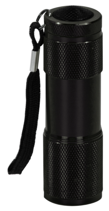 9-LED Flashlight with Strap black