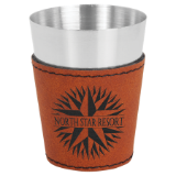 Leatherette Sleeved Shot Glass