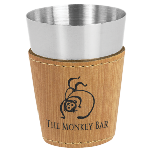 Leatherette Sleeved Shot Glass
