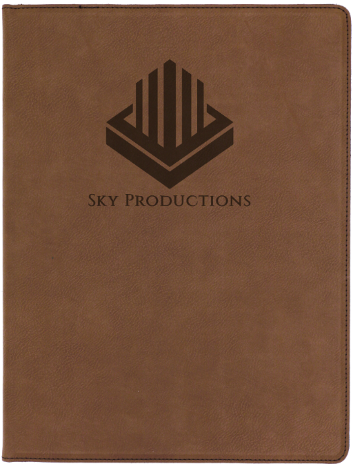 Leatherette Portfolio (Light/Dark Brown)