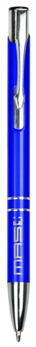 Gloss Blue Pen with Silver Trim