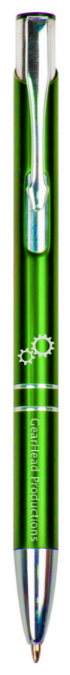 Gloss Green Pen with Silver Trim