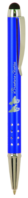 Ballpoint Pen with Stylus blue