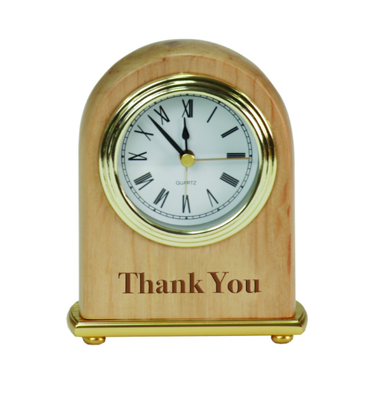Genuine Red Alder Desk Clock