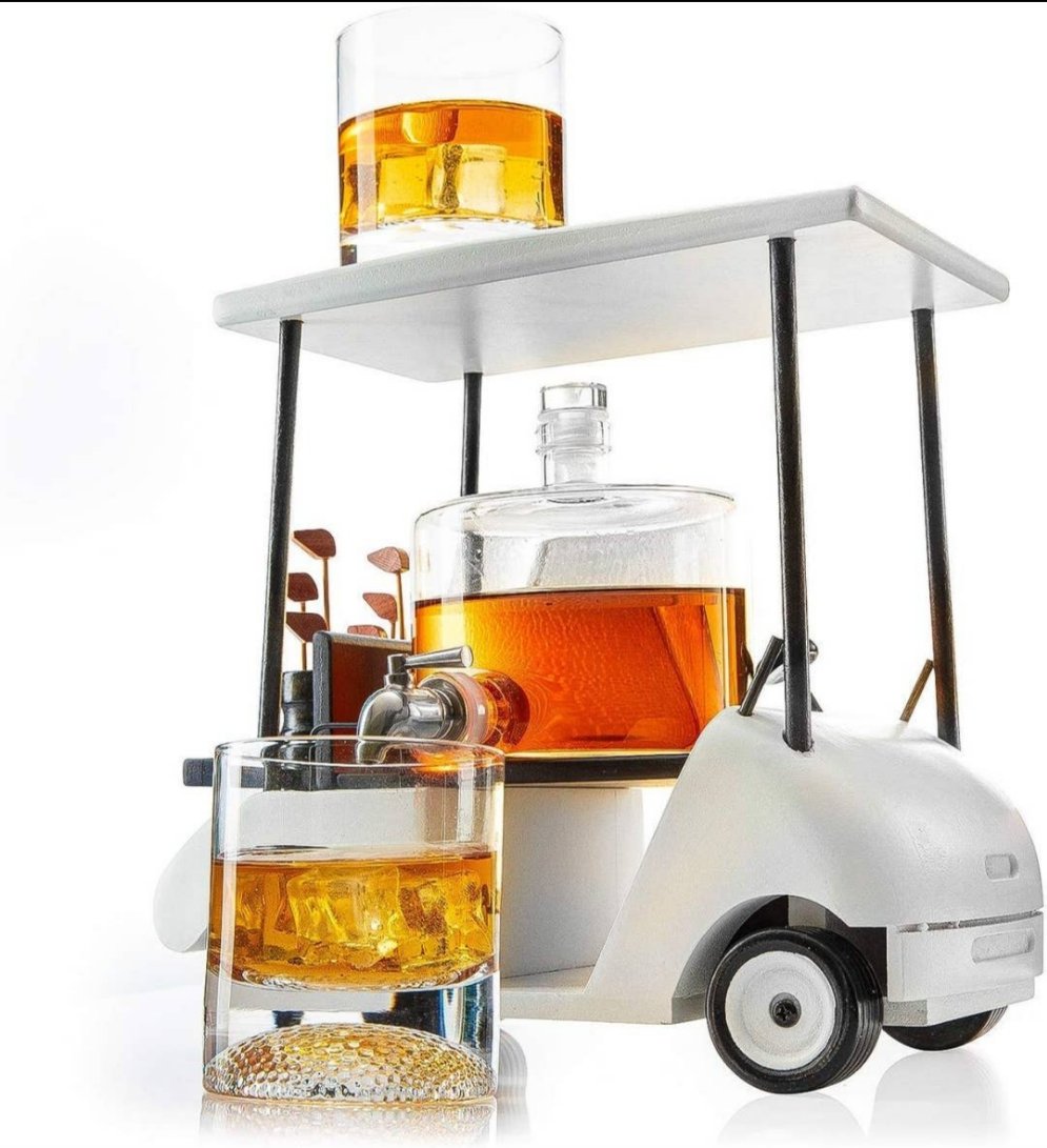 Golf Caddy Decanter Set