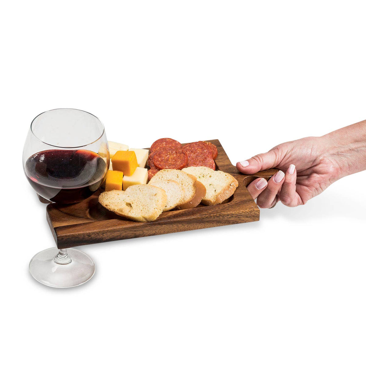 Interlocking Charcuterie Board/Wine Glass Holder